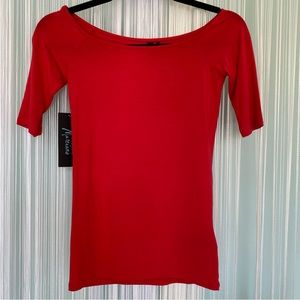 Guess by Marciano Red Short Sleeve Top NWT Size XS